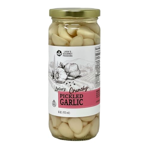 Lara's Pickled Garlic Cloves in Jar 16 fl oz