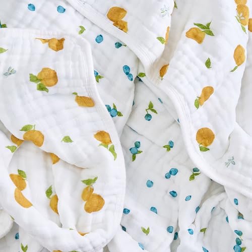 Image of aden + anais Boutique 100% Cotton Muslin Dream Blanket, Perfect for Babies, Infants and Toddlers, Crib Blanket, Nursery Essential, Fresh Fruit