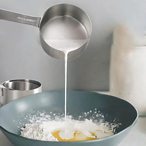18/8 Stainless Steel Measuring Cups And Spoons Set Of 11 Piece - 1 Cup, 1/2 Cup, 1/3 Cup, 1/4 Cup, 1/8 Cup, 1/8 Tsp, 1/4 Tsp, 1/2 Tsp, 1 Tsp, 1/2 Tbs & 1 Tbs, Metal Measuring Set For Cooking Baking #TOP2