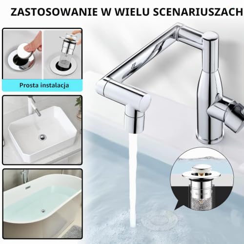 2 sztuk uniwersalny korek typu pop-up, korek odpływowy ze stali nierdzewnej, zestaw odpływowy zawór, korek do zlewu, z wyjmowanym koszem, Nadaje się do wann, zlewozmywaków, kuchni itp (34-40mm).
