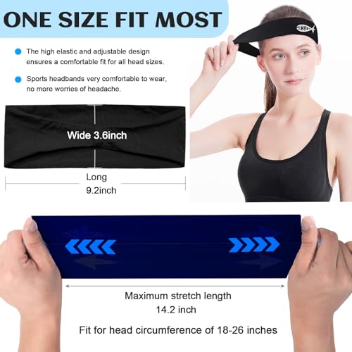 Image of 3pcs Sweat Bands Headbands Men Sweatbands Headbands for Women Christian CrossSports Running