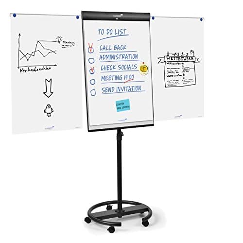 Legamaster 7-153600 Universal Flipchart Triangle Rundfuß, schwarz