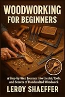 WOODWORKING FOR BEGINNERS: A Step-by-Step Journey into the Art, Tools, and Secrets of Handcrafted Woodwork B0G2CWHXQB Book Cover