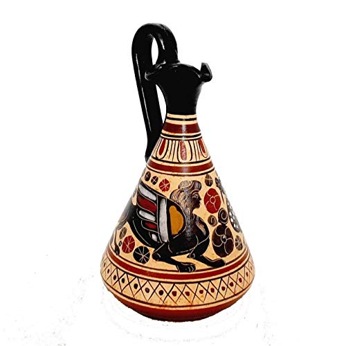 Set aus 2 korinthischen Vasen, 13,5 cm, antike griechische Keramik