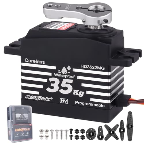 HobbyPark Waterproof RC Servo High Torque Coreless Motor Metal Gear Digital Servo for 1/8 1/10 RC...
