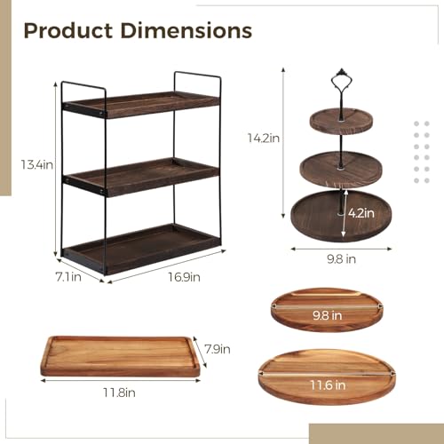 Support à gâteaux en bois à 3 niveaux pour optimiser l'espace de vos buffets - 3