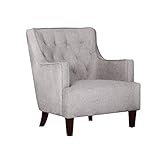 Amazon Brand – Stone & Beam Decatur Modern Tufted Wingback Living Room Accent Chair, 32.37'W, Gray