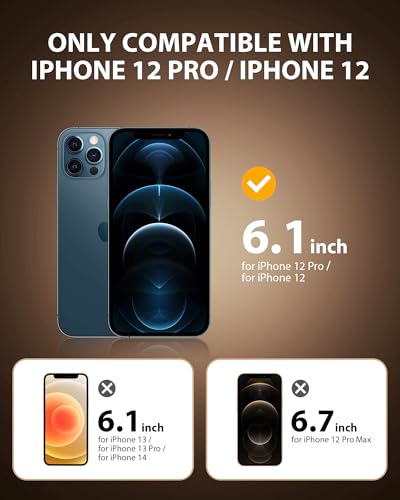 Image of PDDKISS 2 Pack Privacy Screen Protector for iPhone 12 /iPhone 12 Pro (2020) 6.1 inch Black Anti Spy Tempered Glass