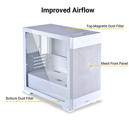 Image of Lian Li Lancool 205M Mesh Mid- Tower Computer Case /Gaming Cabinet - Snow | Support Micro ATX /Mini-Itx | Pre-Installed 2 X 140Mm Argb Pwm Front Fans - G99.Oe744Ms.in - White