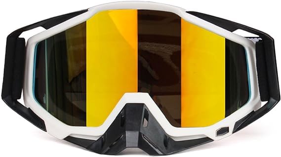 Motorcycle Goggles, Motocross Goggles, Dirt Bike ATV Glasses, UV Protection, Anti Fog, Racing Goggles for Men, Women, Youth (Black-White)-image-38