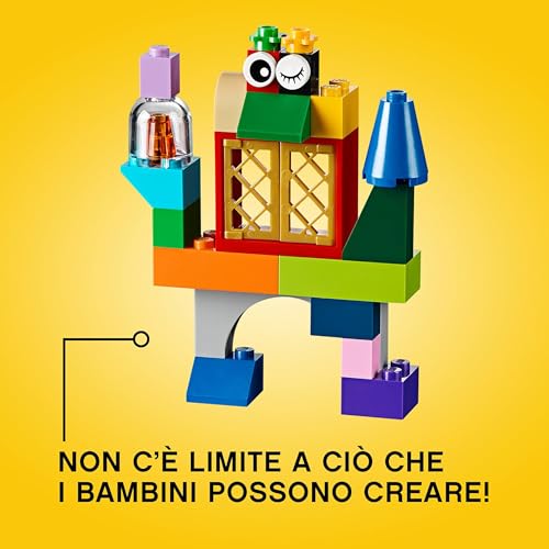 10698 Classic Scatola Mattoncini Creativi Grande, Macchina Fotografica, Vespa e Ruspa Giocattolo da Costruire, Giochi di Natale per Bambini e Bambine da 4 Anni, Contenitore Creativo, Idea Regalo - Lego - Immagine 5