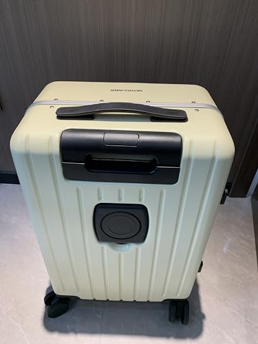 SKYROAMER 20 Inch Carry On Luggage Airline Approved 22x14x9 Hardshell Spinner Suitcase with Aluminum Frame, USB Port, TSA Lock & Cup Holder - Lightweight PC Travel Luggage with 360°4