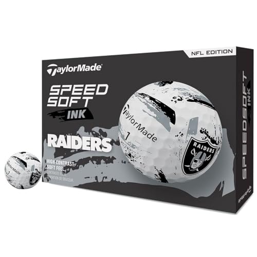 TaylorMade Golf Speed Soft Ink NFL Las Vegas Raiders Dozen