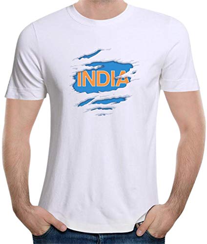 Bhains Ki AnkhWhite Men Polyester India Printed Short Sleeve T-Shirt