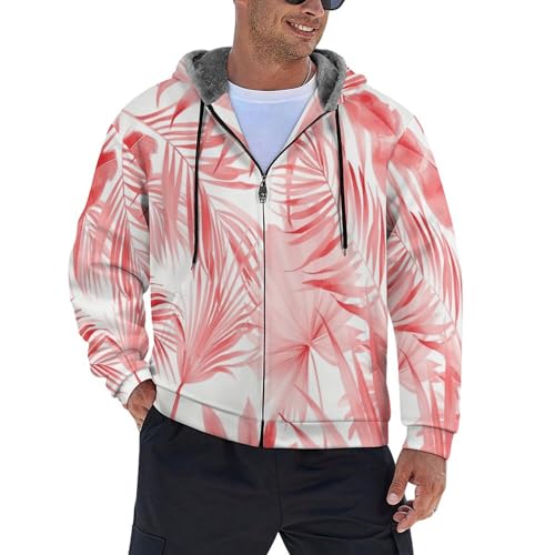Veste polaire chaude d'hiver pour homme avec capuche doublée grande taille