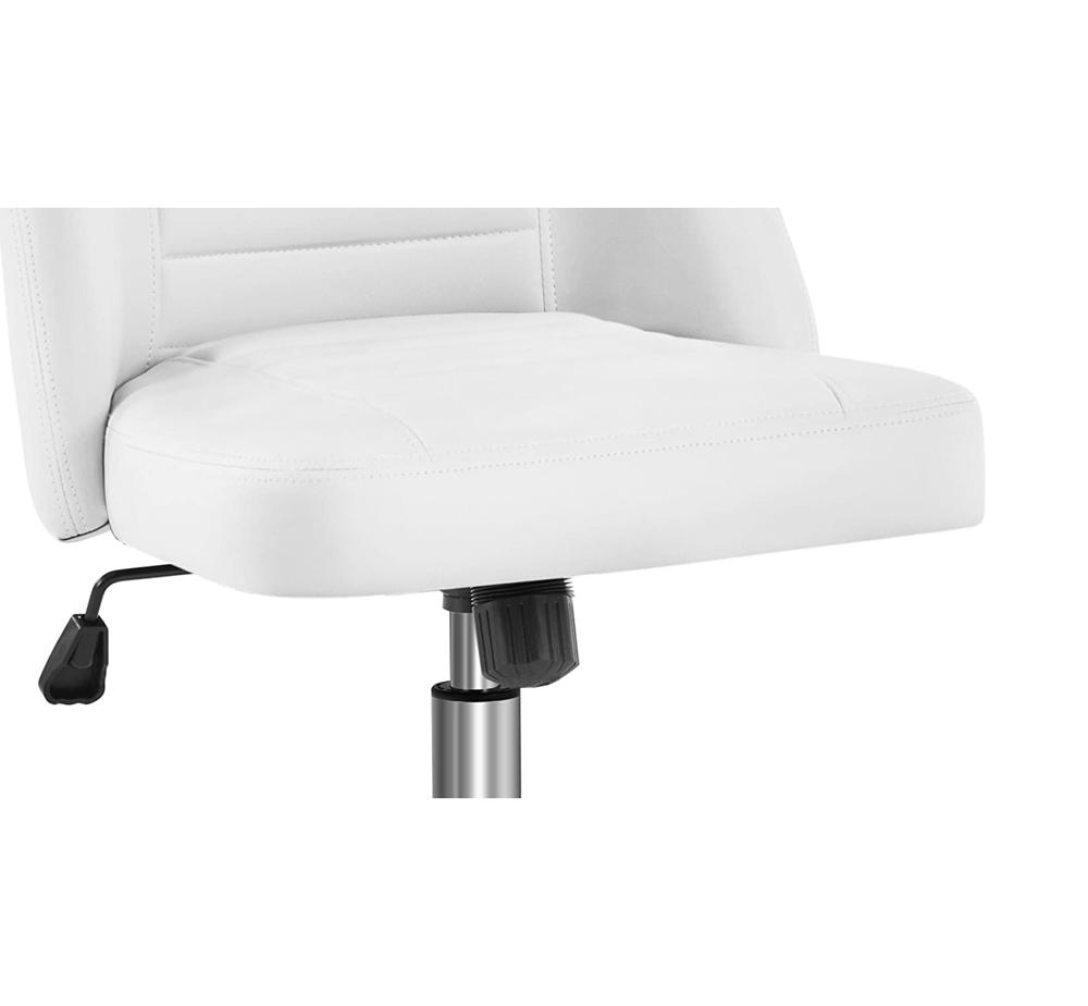 Amazon.com: Yaheetech Mid Back PU Leather Armless Desk Office