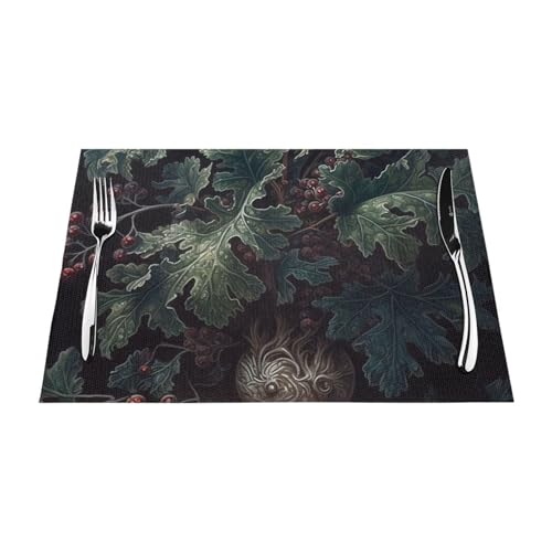 Sets de table tissés lavables - Motif arbre résistant à la chaleur