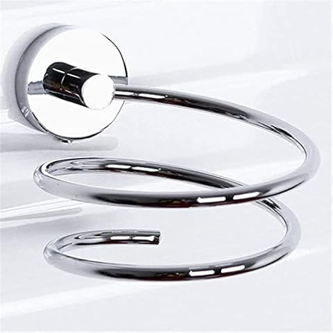 Weare Home Edelstahl Spirale Form Silber Haartrocknerhalter Föhnhalter, Modern Chrom Beschichtung Rostfrei Wandmontage Cover
