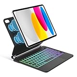 【Backlight à 3 Zones 7 Couleurs】 Ce magic keyboard pour ipad a16 11 2025 a une conception de rétroéclairage. Le clavier peut émettre 3 voyants en même temps dans un environnement sombre. 7 modes peuvent être remplacés. Chaque mode a 3 niveaux de luminosité réglables, ce qui permet de faire fonctionner le clavier dans un environnement sombre.
