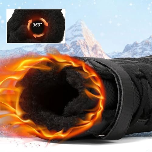 Toddler Kids Boys Girls Barefoot Winter Boots with Wide Toe Box Slip R𝐞sistant W𝐚terproof Ankle Winter Snow Boots4