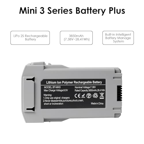 Image of KUWATA Replacement for DJI Intelligent Flight Battery Plus, Compatible with DJI Mini 4 Pro & Mini 3 Pro & Mini 3, 3850mAh, Extended Battery, Supports PD-30W Fast Charging