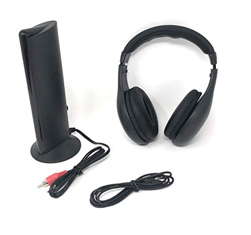 TEMPO DI SALDI MH2001 - Cuffie Stero Wireless Senza Fili Cuffia Stereo Per Pc Game Player DVD TV MP3, Nero