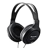 Panasonic-Full-Sized-Lightweight-Long-Cord-Headphones--RP-HT161-K-Black Panasonic Headphones, Lightweight Over the Ear Wired Headphones with Clear Sound and XBS for Extra Bass, Long Cord, 3.5mm Jack for Phones and Laptops – RP-HT161-K (Black)