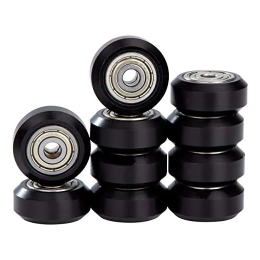 3D-skrivare plast remskiva med 625zz kullager 5 mm hål kompatibel med Ender 3 Ender 3 Pro Ender 5 CR-10 CR-10S svart 10 stycken