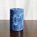 Still Water Candles Handmade Classic Blue Candle Rustic Textured Unscented, Country Farmhouse Primitive Decoration for Tables Shelves Centerpieces, Clean Burning Wax, Choose Small Large Custom Sizes