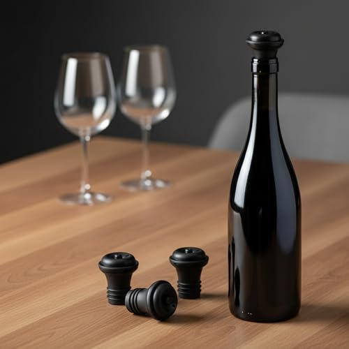 Miniatura 4 de Jata Hvin2215 - Tapón Vino, Set De 4 Tapones De Silicona Para Hacer El Vacío, Reutilizables, Cierre Hermético, Mantiene La Calidad Del Vino Durante Más Tiempo