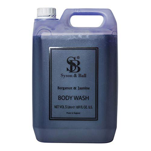 We Can Source It Ltd - Syson & Ball Luxury Body Wash 5L – Bergamot & Jasmine Scent – Premium Hotel & Spa Toiletries – Natural Shower Gel – Ideal for Guests, Hospitality & Home