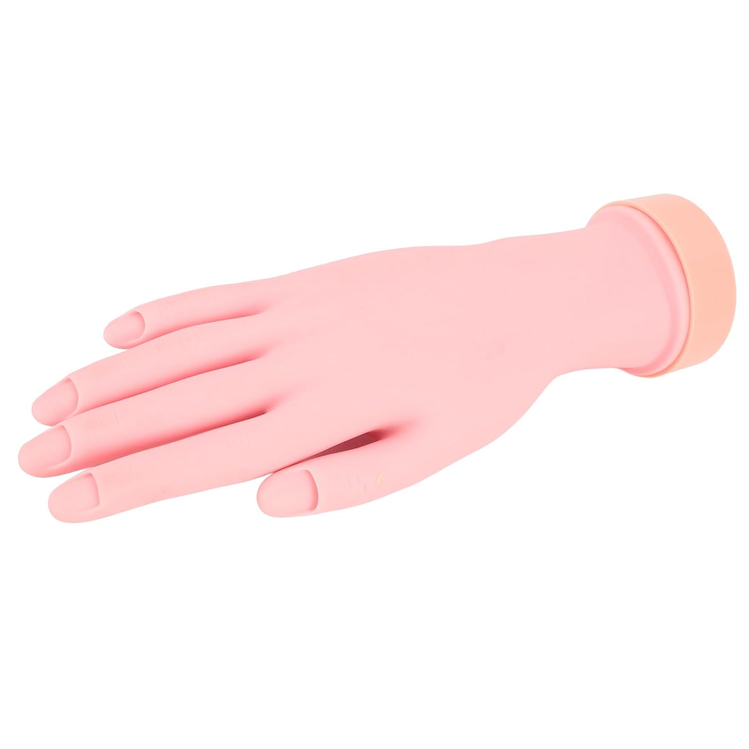 Nail Practice Hand Model, Embedded Nail Grooves, Bendable Nails Tips Art Trainer Hand for Props Displaying