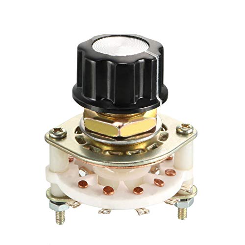 Sélecteur de commutateur rotatif 1P10T avec bouton en plastique