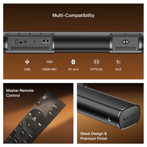 Image of boAt Aavante Bar Prime B500 w /Subwoofer & Dual Rear Satellites,500W Output,5.1 Channel,Multi-Connectivity,EQ Modes,BT v5.4,Master Remote Control,Sleek & Premium Finish Bluetooth Soundbar (Black Regal)