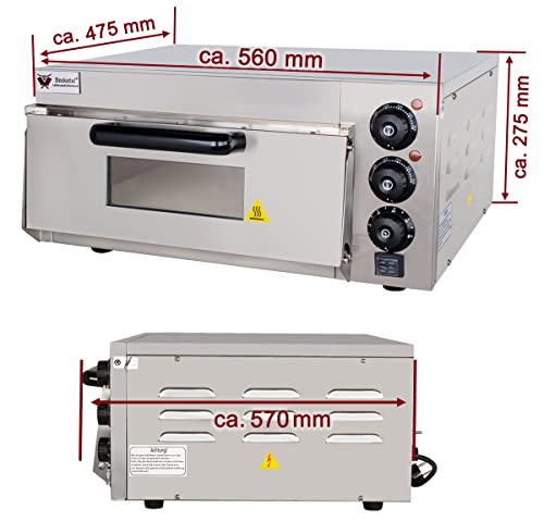 Pizzaofen Beeketal BPO33-1 mit 400×400 mm Schamottstein