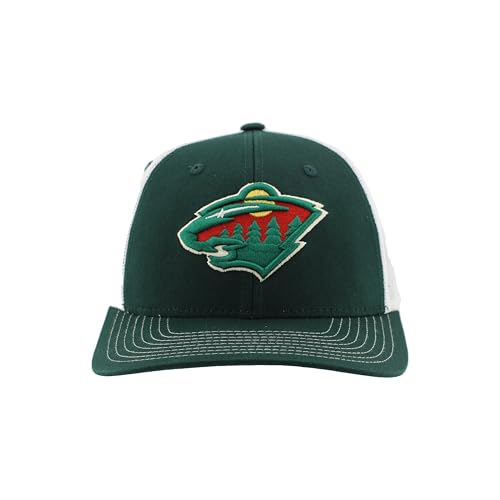 Image of ZHATS NHL Unisex-Adult NHL Officially Licensed Adjustable Snapback Hat Dakota Icon Team Color