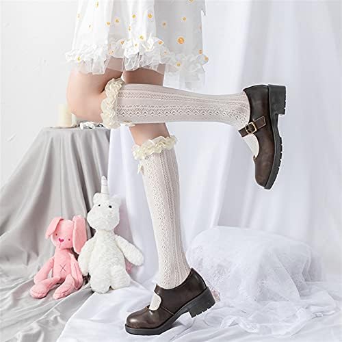 KWJEIULSOQ Lolita Lot De 4 Paires De Chaussettes Hautes En
