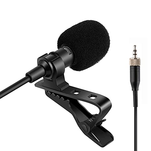 Sujeetec Micrófono de Solapa Compatible con Sennheiser Transmisor inalámbrico - Unidireccional...