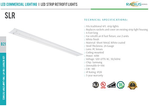 Tira LED Westgate 4FT Metal Dimmable 100-277V UL miniatura 4