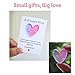 YOJO Pocket Hug Heart with Greeting Cards, Little Heart Pocket Hug Token, Long Distance Relationship Gifts, Thinking of You Gifts for Women Men Him Her (Blue Pink)