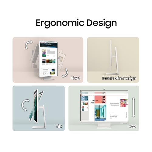 Image of Samsung 32 inch (80 cm) 4K M8 Vision AI Smart Monitor|UHD 3840 x 2160|Smart TV Experience with AI|Slimfit Camera|Type-C|Apple AirPlay|Gaming Bar|Remote|Speakers|Wi-Fi|Bluetooth|LS32FM801UWXXL|White