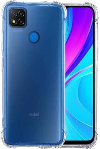 Image of BOXXO Flexible Back Cover for Mi Redmi 9 | Back Cover Transparent Clear Shockproof Case Four Corner Protection | Slim Protective Mobile Phone Cover for Mi Redmi 9