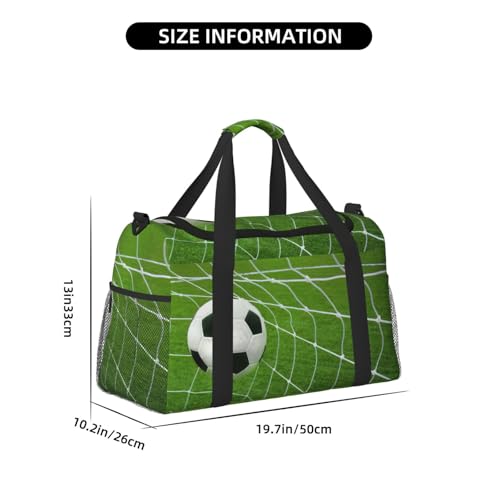 Bolsa de fútbol grande Green Grass, maleta de viaje plegable e impermeable para deporte 4