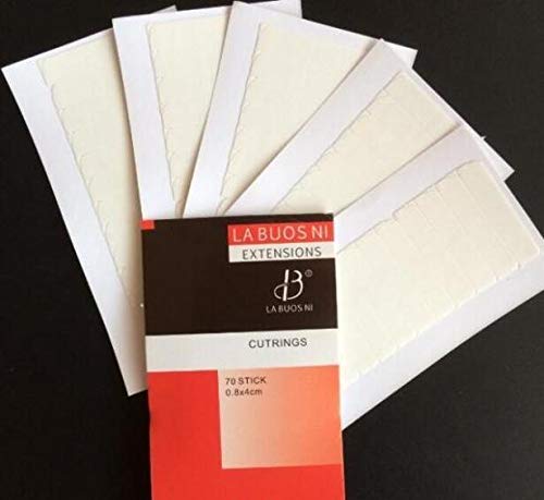 "Labuosni" Hair Extensions Tape Double Sided Roll Tapes Stickers Adhesive for Men Hair System Replacement Toupee Wig Bundles Hair Weave Closure Lace Frontal(4CM X 0.8CM X 14ROW & 5 pieces in 1 bag)