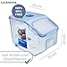 LocknLock PP Classic Küchen Caddy mit Klappdeckel | inkl. Dosierbecher | 12L | 35 x 23 x 27 cm | Vorratsbehälter Schüttdose | Halb luftdichte Aufbewahrungsbox für Lebensmittel