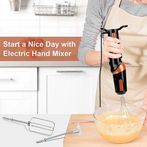 Hand Mixer Electric,Handheld Stick Mixer Egg Beater Set W/Ac, Stainless Steel Egg Whisk, Bpa-Free Beater, Drink Mixer Attachment, Rotatable Angle Hand Kitchen Mixer For Coffee #TOP5