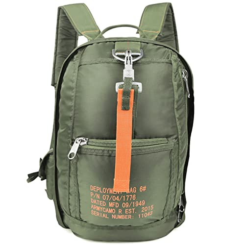 Greencity Air Force Parachute Buckles Rucksacks Nylon Tactical Backpack Deployment Bag Green #TOP4