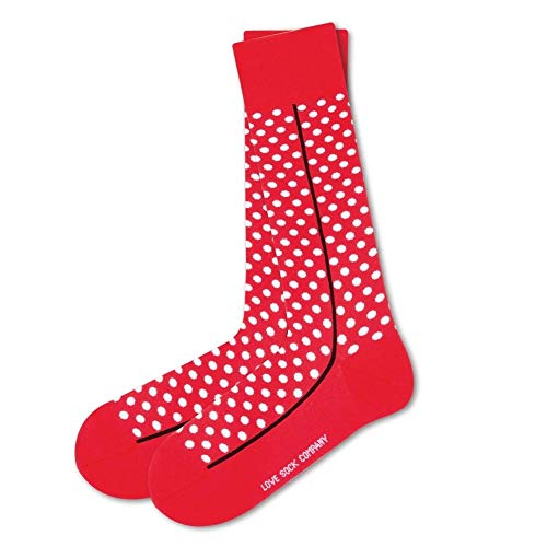 Red Line Red Men's Dress Socks with Polka Dots - Organic Cotton - Premium Quality - Made in Europe2