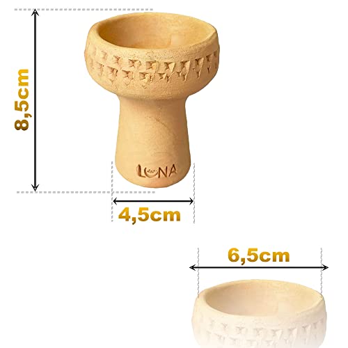 LUNA Premium Shisha & Wasserpfeife Tonkopf | inkl. Universal Kopfdichtung | Qualitative Handarbeit Optimal für Tradi und… – Bild 6