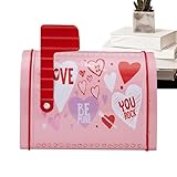 Générique Valentines Card Box - Tin Mail Organizer Container, Festive Letter Collection Mailbox, Mini Present Holder Case | Suitable For Holiday Celebration School Event Envelope Display Keepsakes